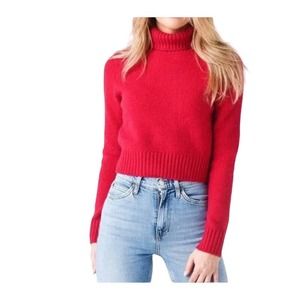 Re/Done Red Turtleneck Sweater